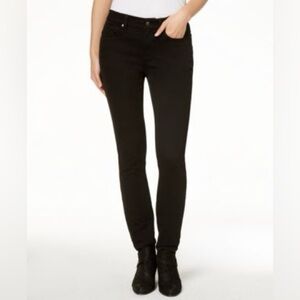 Eileen Fisher Black Skinny Jeans Size 4 Organic Cotton Stretch 5-Pocket
